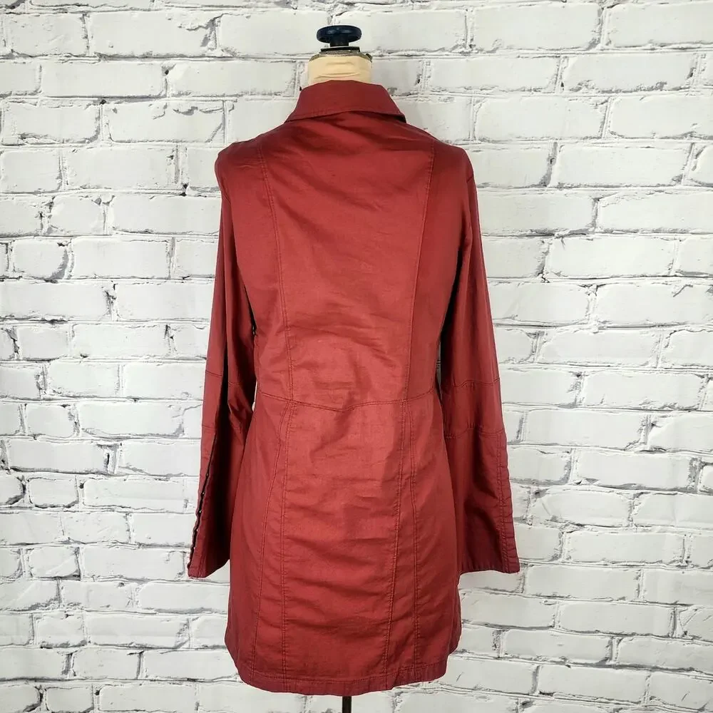 NWT Free People Thea Mini Shirt Dress Pink Cinnamon Womens XS Corpcore